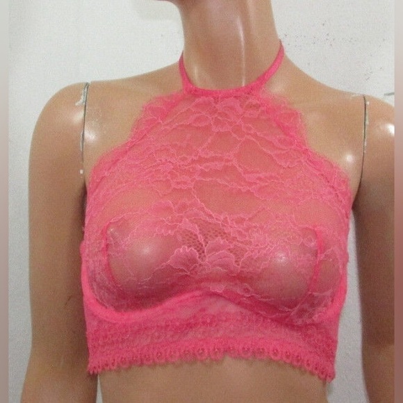 Victoria's Secret Very Sexy High Neck Lace-up Bralette Bra Sz 34C NWT - Picture 1 of 9